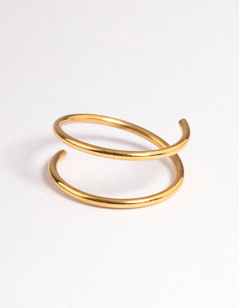 SIRISIR　Double Ring SUGAR CUBE　ゴールド　9号 SIRISIR Double Ring SUGAR CUBE ゴールド 9号