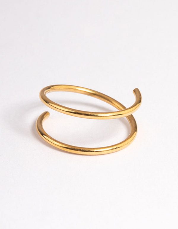 Gold Plated Surgical Steel Double Twist Nose Ring