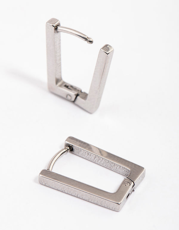 Surgical Steel Rectangle Hoop Earrings