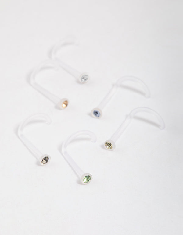 Surgical Steel Assorted Nose Studs 6-Pack