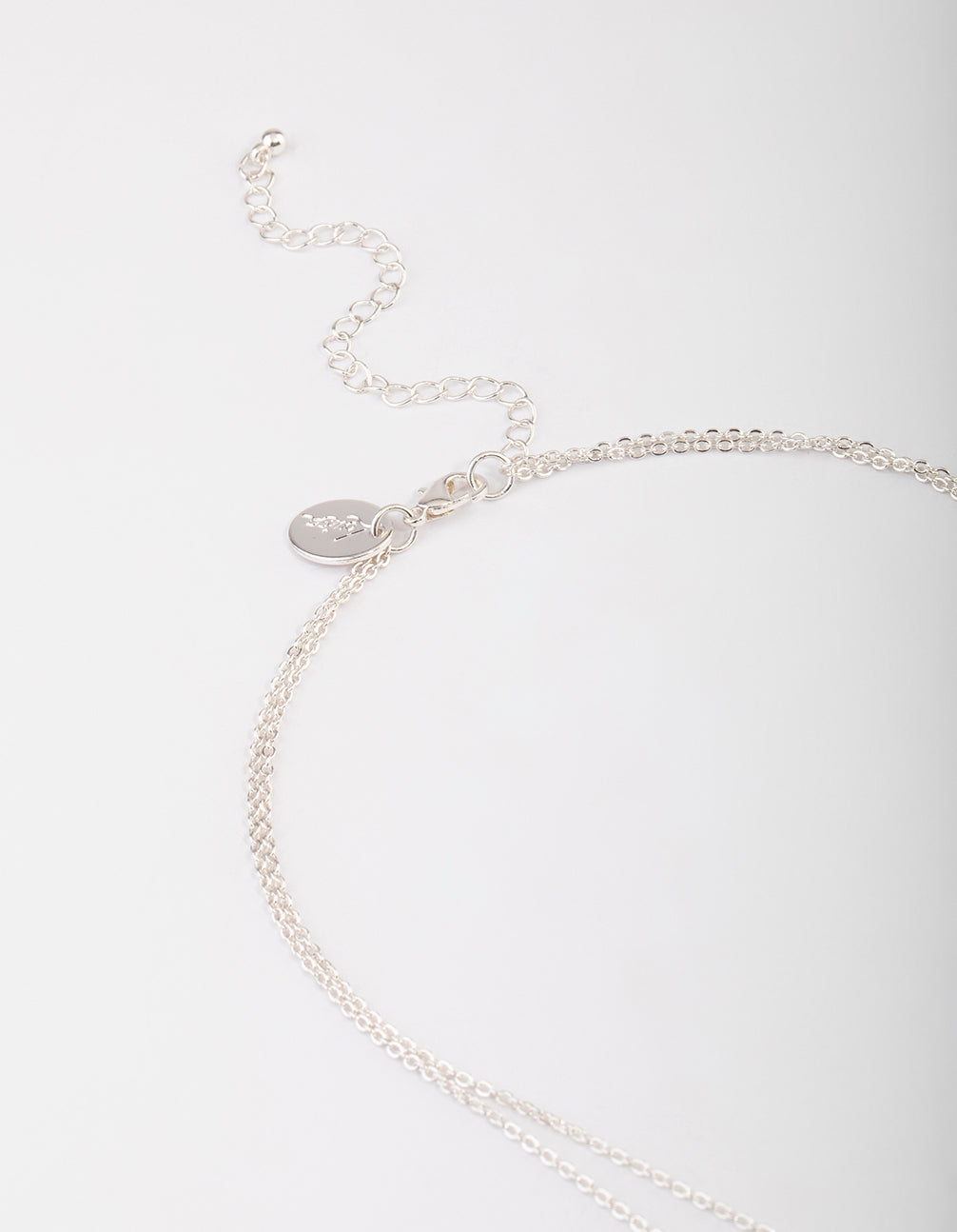 Silver Layered Stone Bar Necklace & Earrings Set