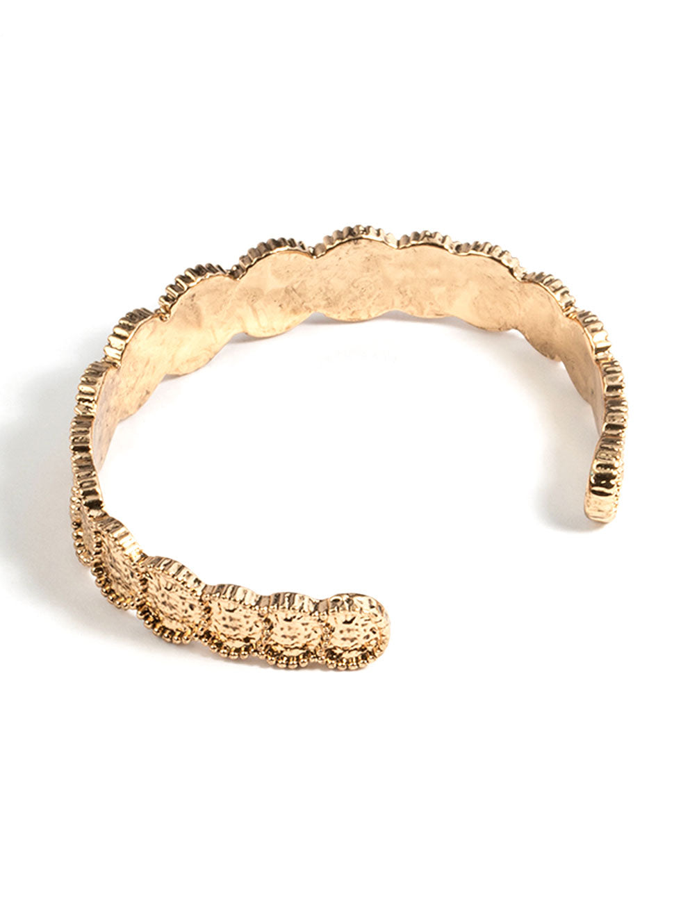Gold Rounded Turqouise Bangle
