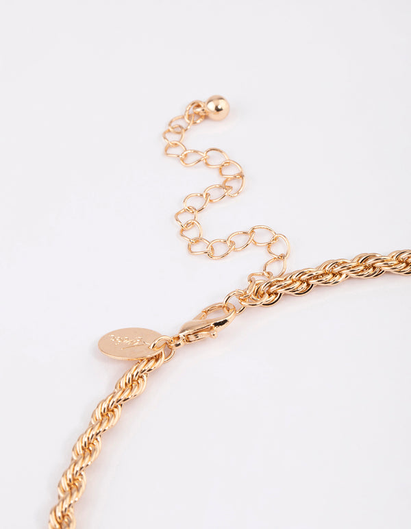 Gold Rope Chain Necklace