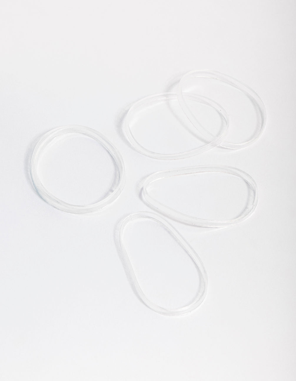 Clear Plastic Mini Hair Elastics 60pk