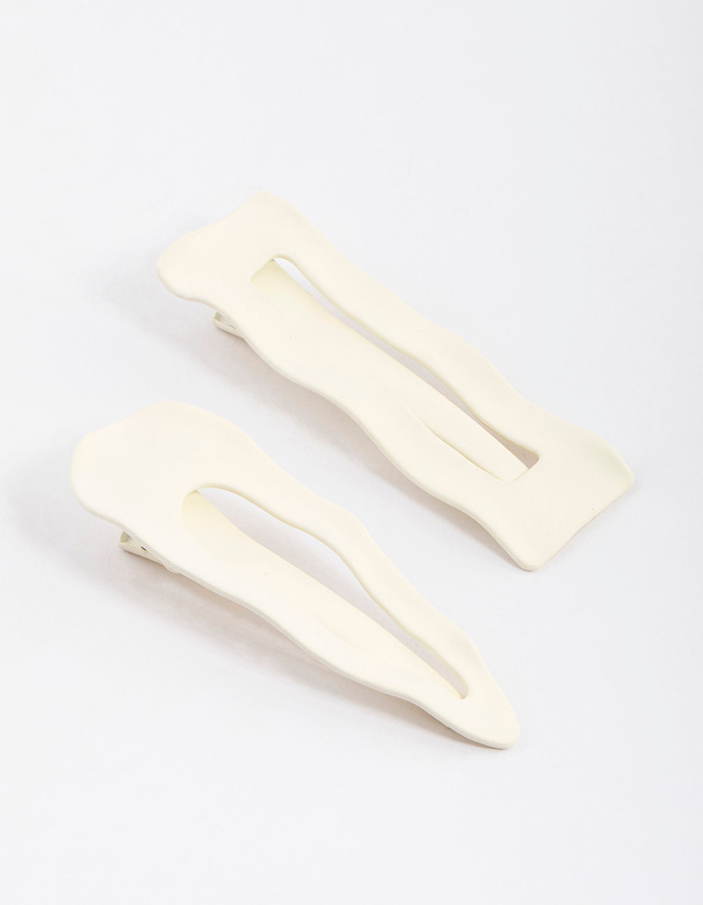 Cream Coated Wrap Mixed Hair Clip Pack