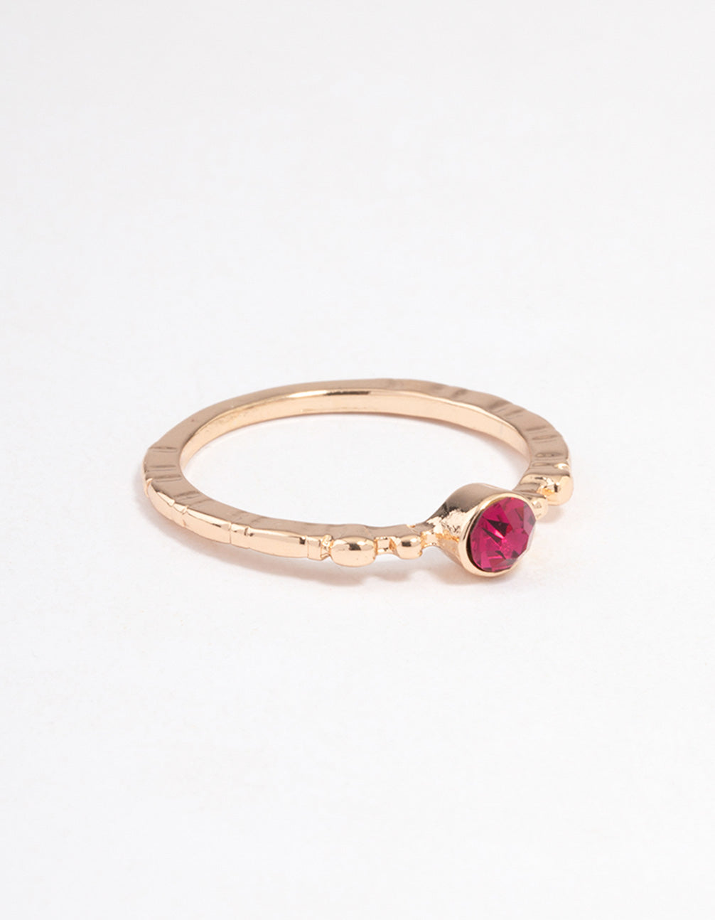 Fuchsia Beaded Band Ring