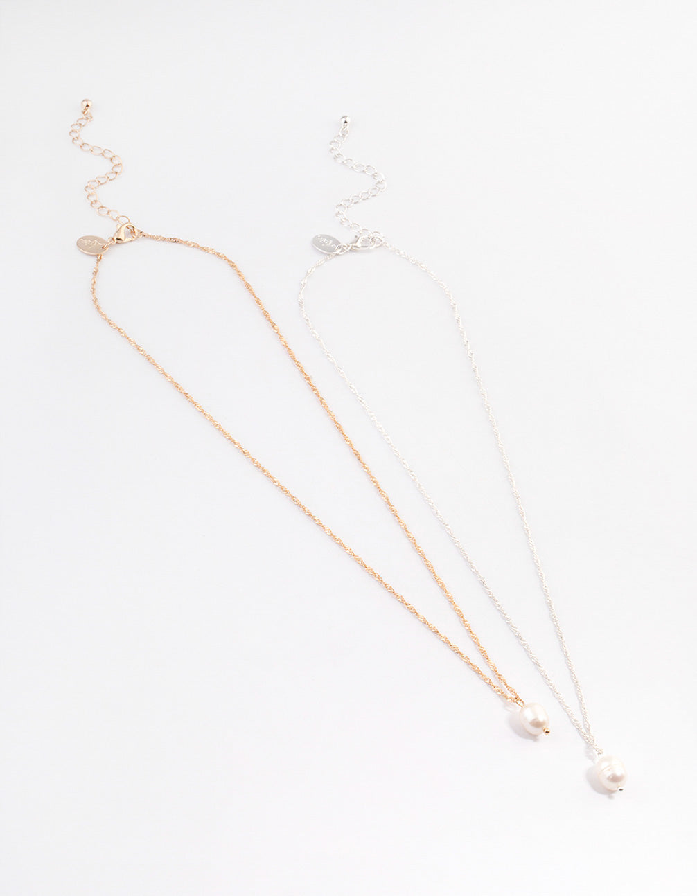 Mixed Metal Single Freshwater Pearl Pendant Necklace Pack