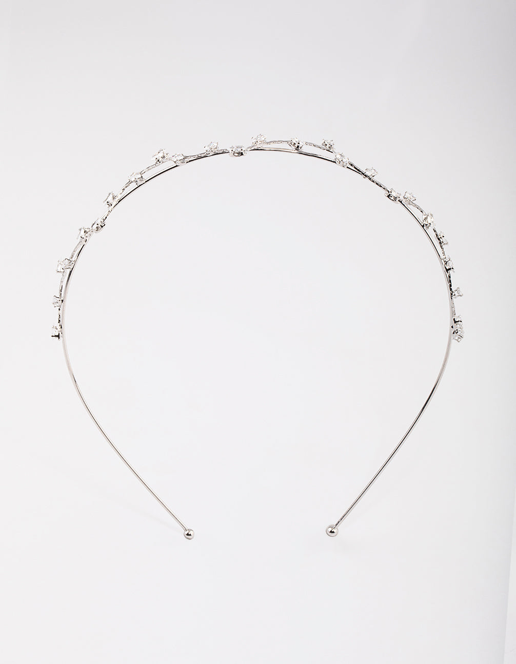 Gold Cubic Zirconia Dainty Vine Headband