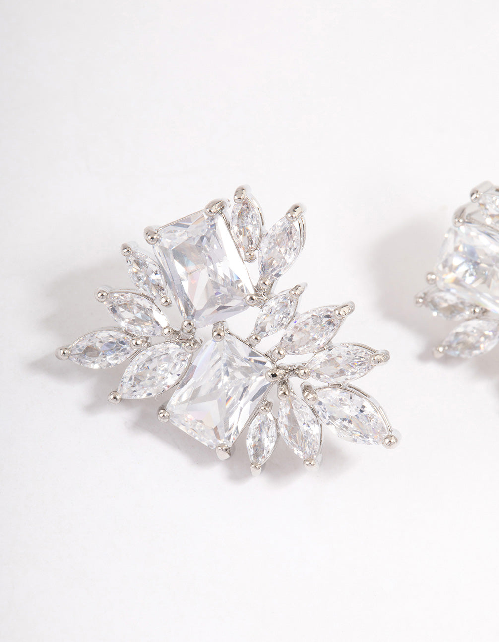 Silver Statement Cluster Earrings