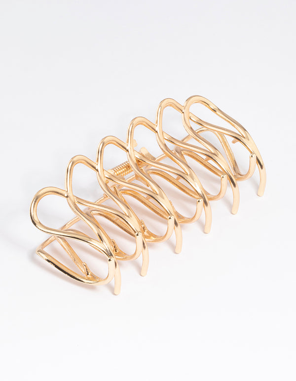 Gold Cut Out Molten Claw Clip