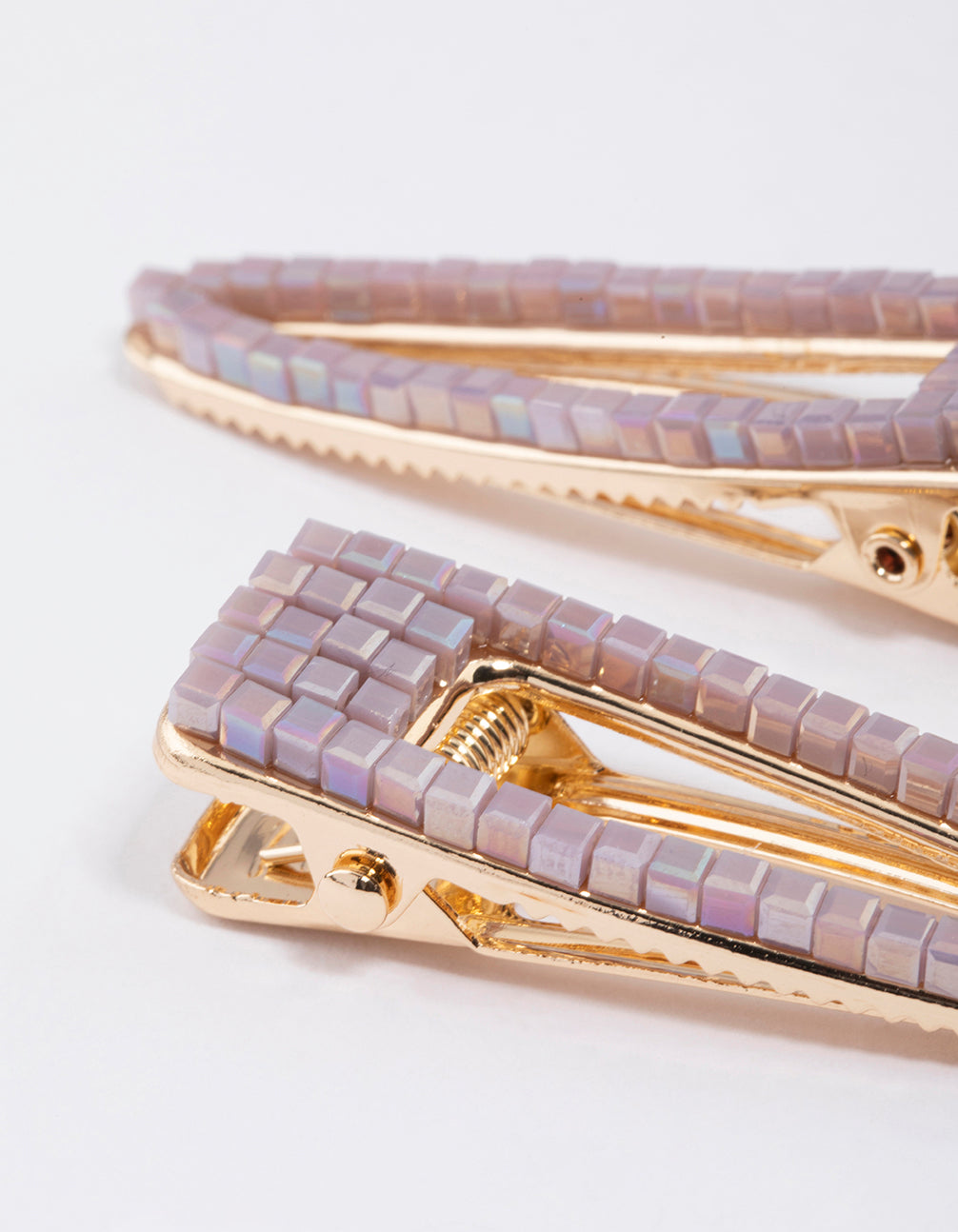 Gold Beaded Hair Clip Pack