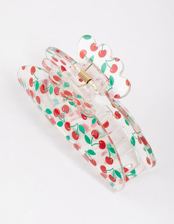 Acrylic Cherry Claw Clip
