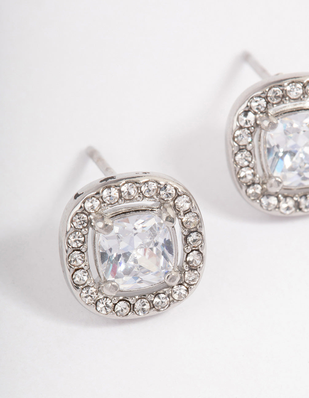 Surgical Steel Cubic Zirconia Rounded Stud Earrings