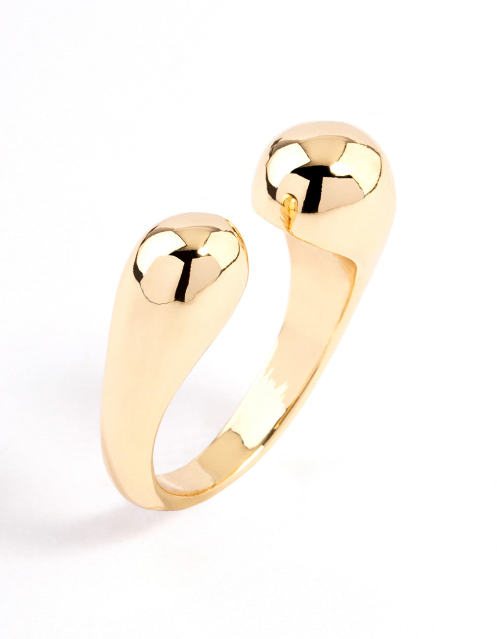 Gold Plated Open Sphere Ring
