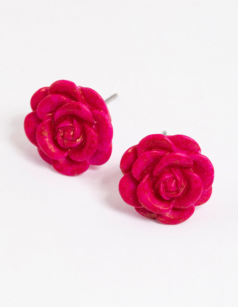 Watercolour Rose Stud Earrings