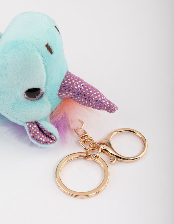 Kids Fabric Unicorn Key Ring