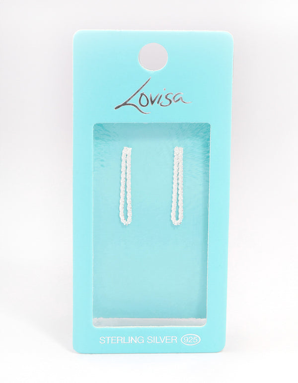 Sterling Silver Loop Dangle Earrings