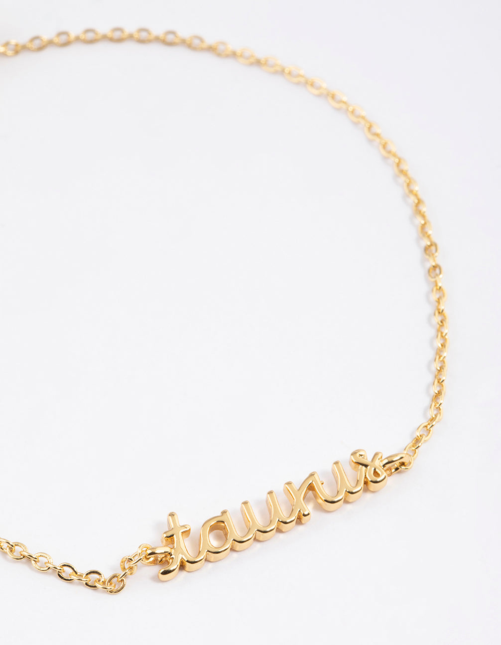 Gold Plated Taurus Script Bracelet