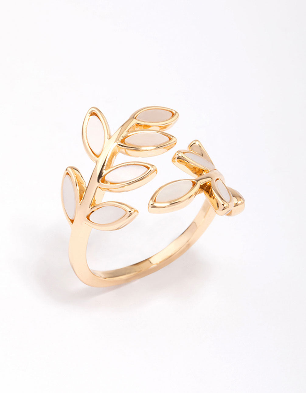 Gold Cats Eye Laurel Ring