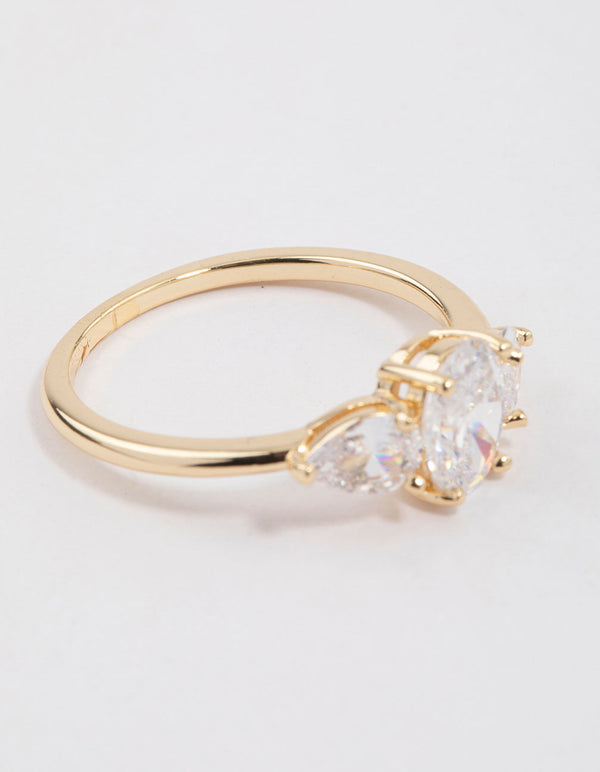 Gold Plated Oval Enchanting Ring