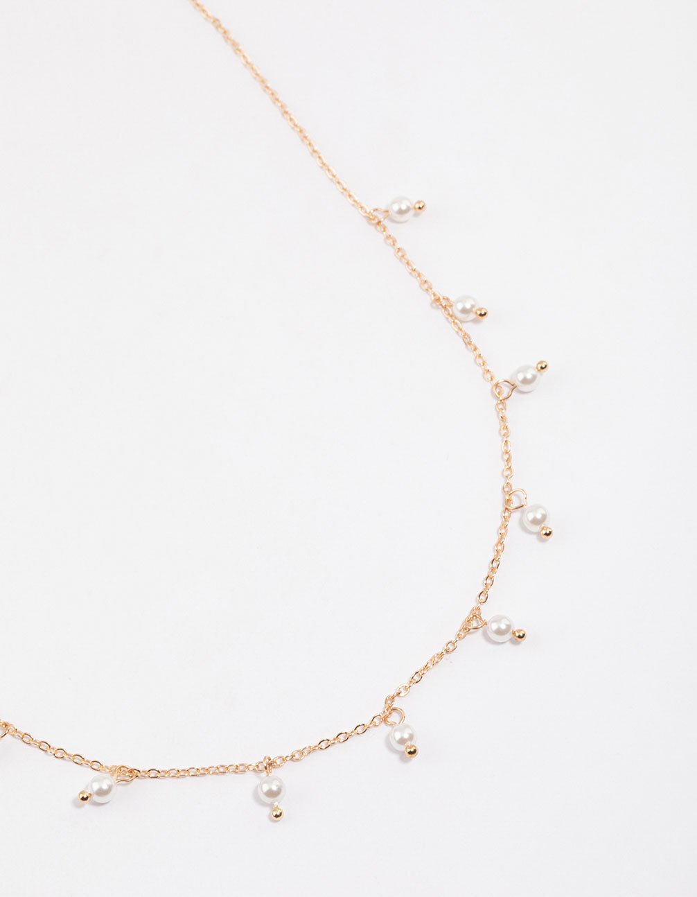 Gold Pearl Droplet Necklace & Polishing Set