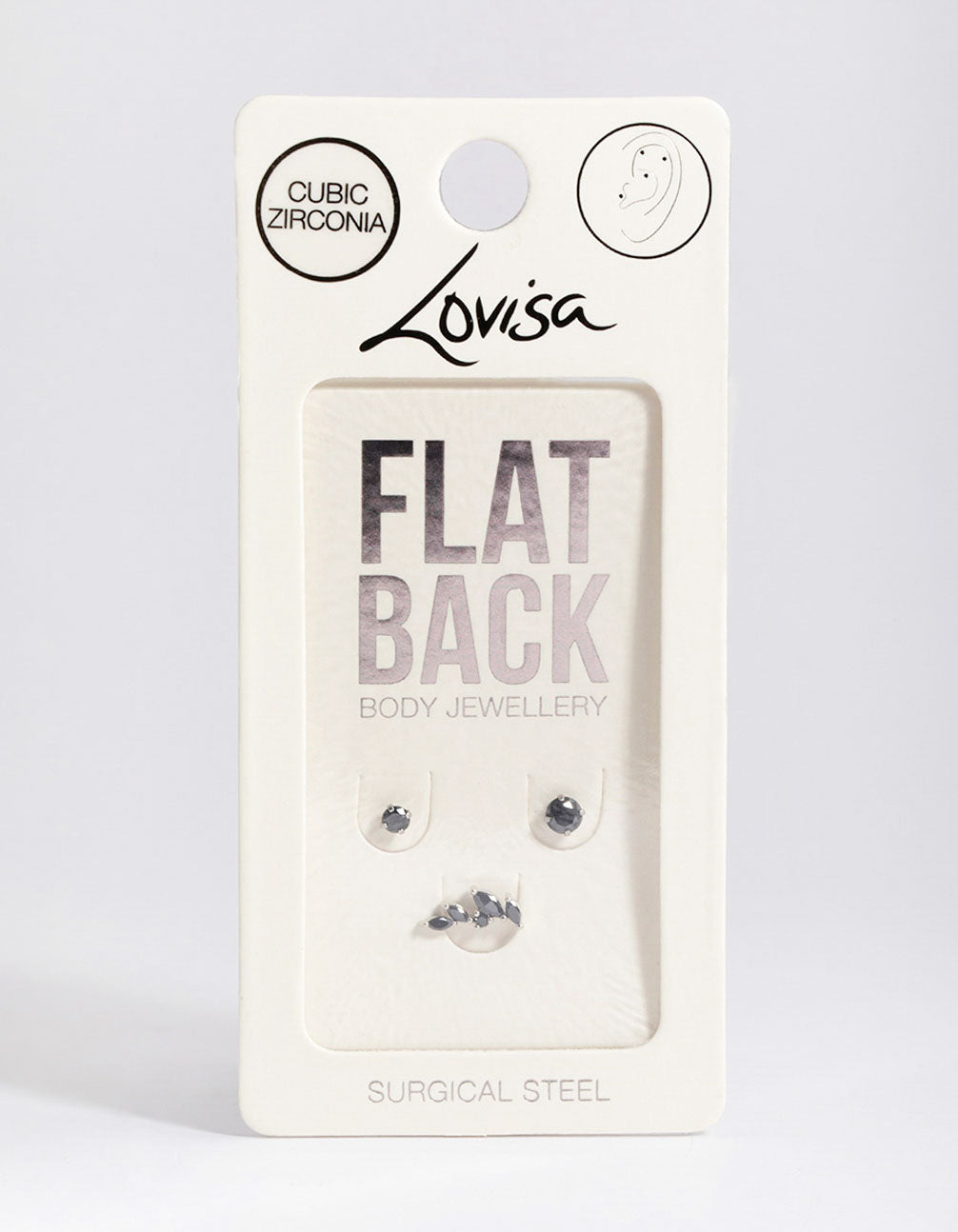 Surgical Steel Stud & Vine Flat Back Pack