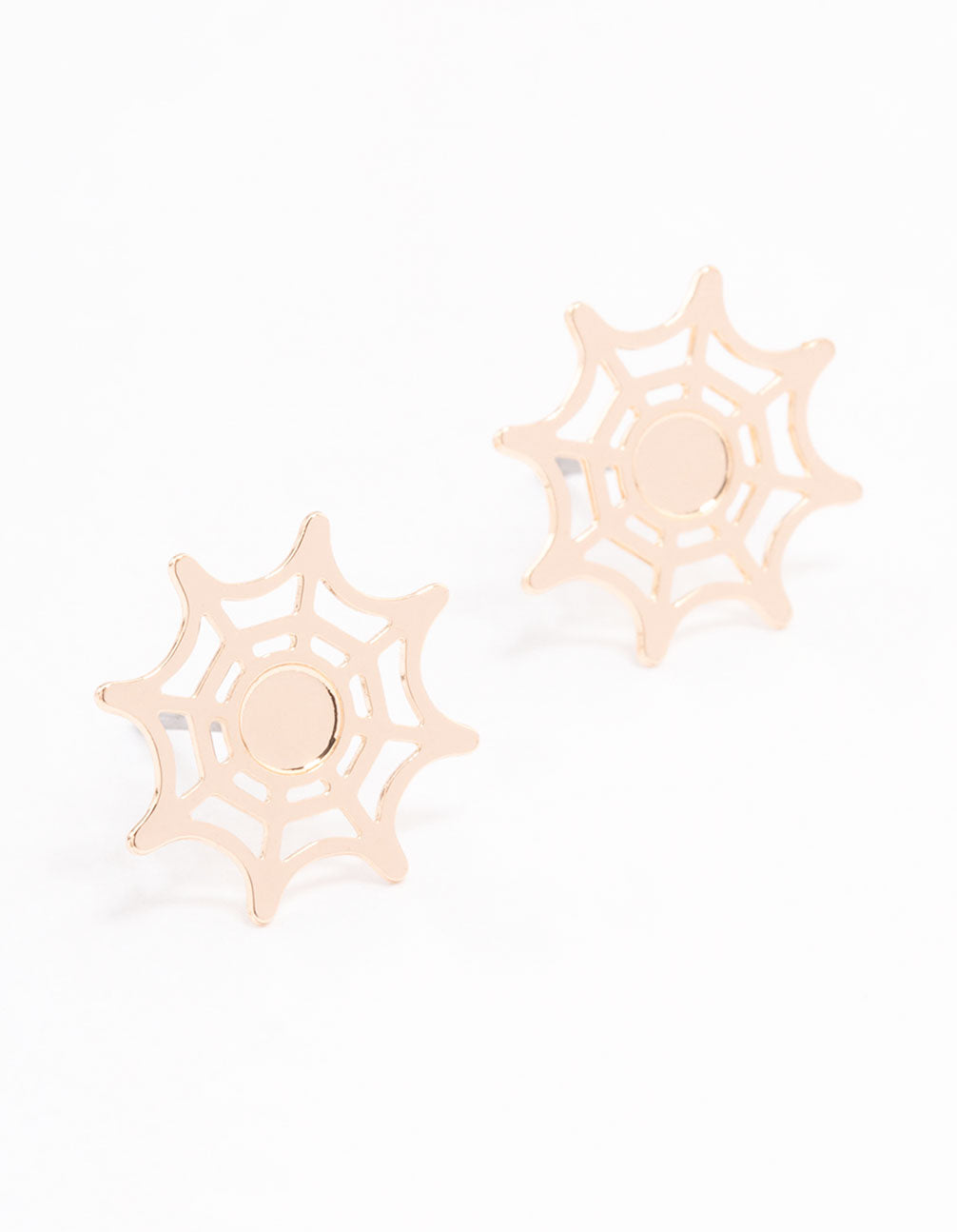 Gold Spiderweb Stud Earrings