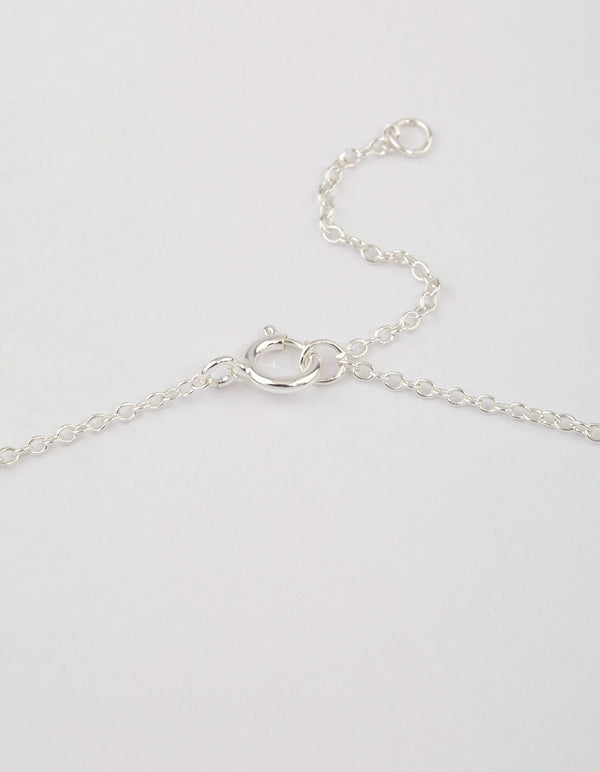 Sterling Silver Trio Round Cubic Zirconia Necklace