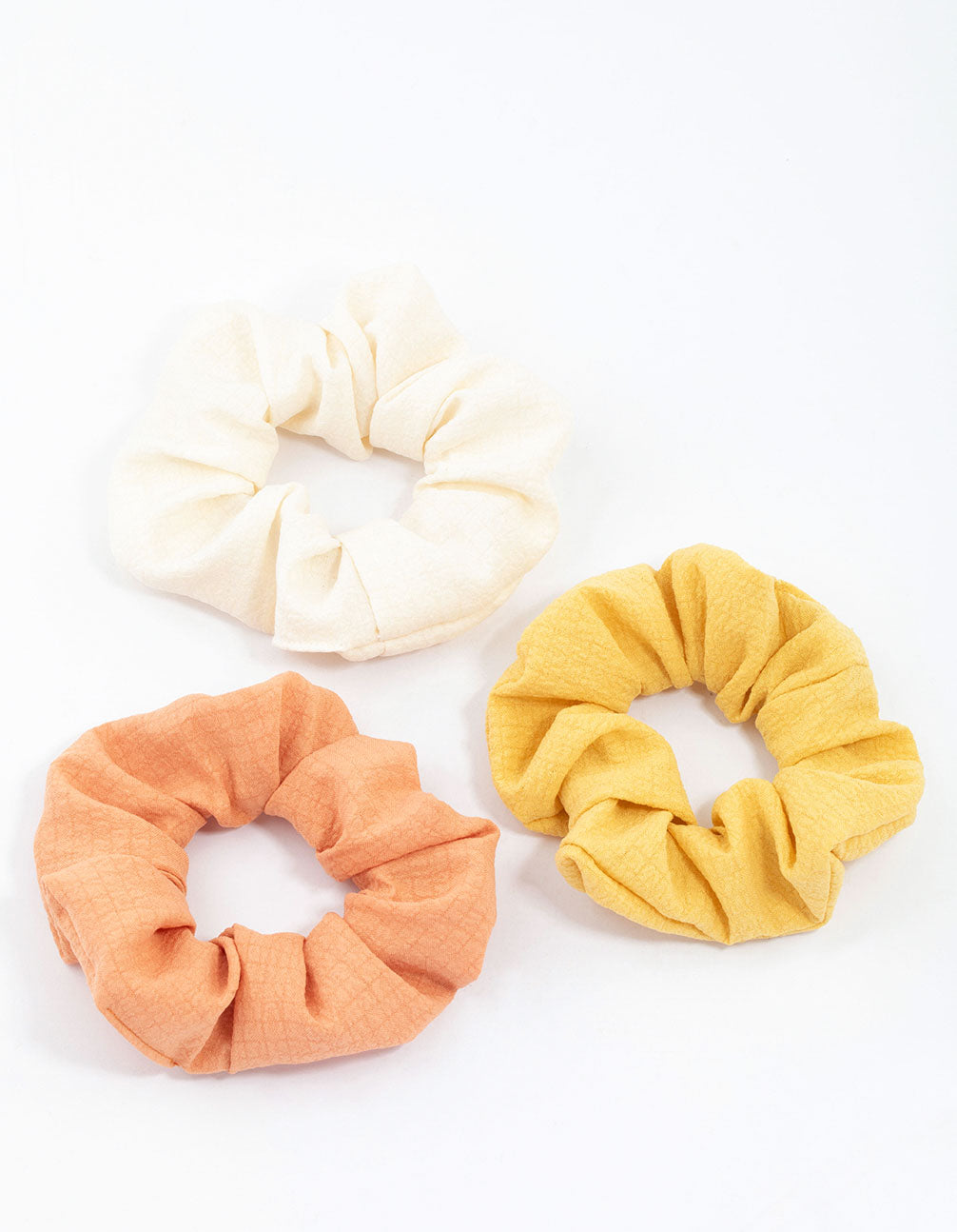 Fabric Texture Hair Scrunchie Pack