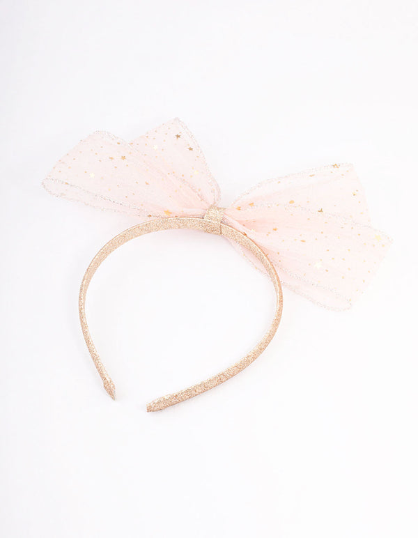 Kids Fabric Bow & Star Headband