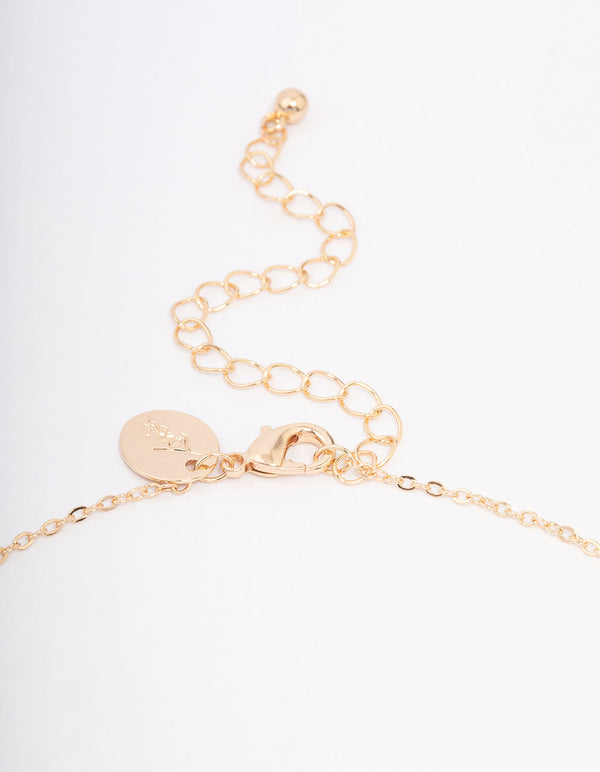 Gold Faith Bling Cubic Zirconia Pendant Necklace