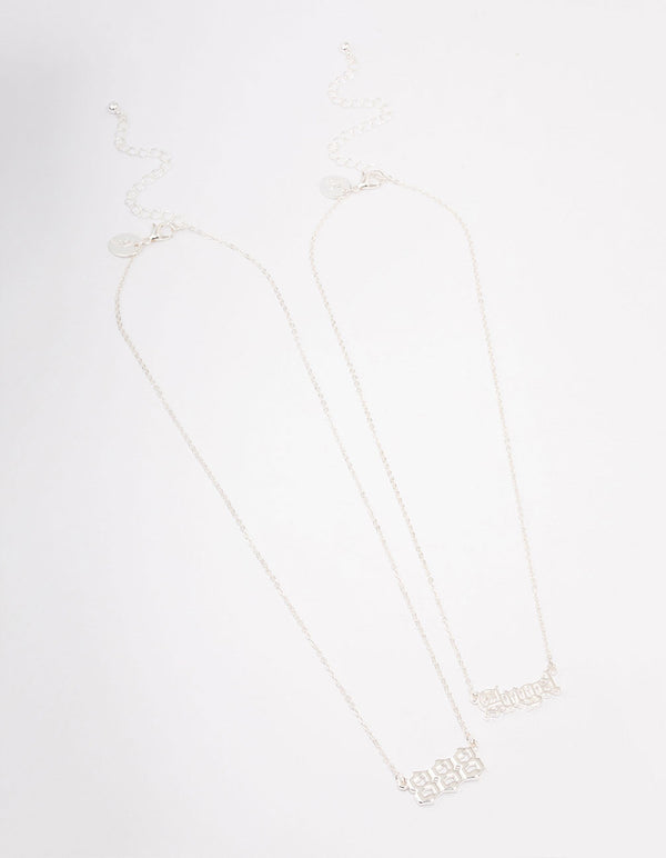 Silver Plated Angel Number '888' Necklace Pack