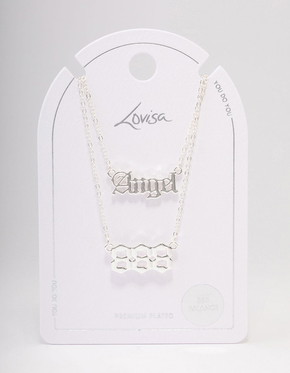 Silver Plated Angel Number '888' Necklace Pack