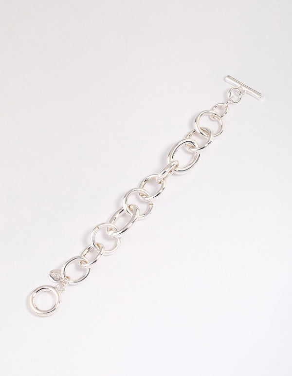 Silver Threaded Chain Bracelet