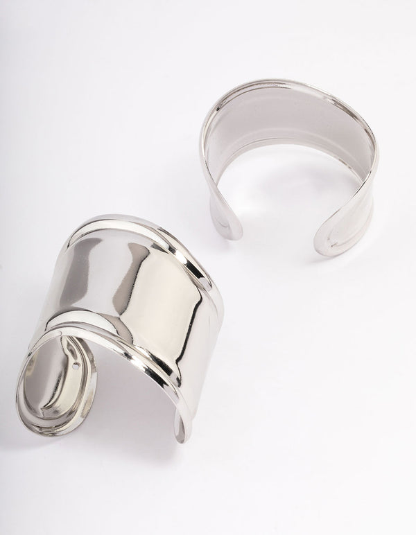 Silver Statement Large Wrist Cuffs