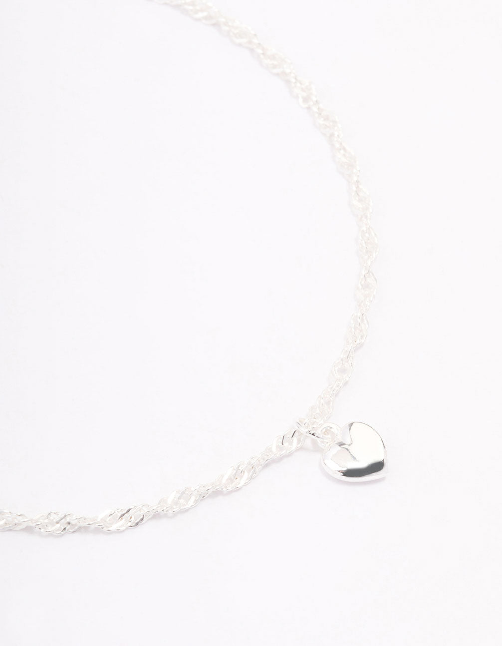 Sterling Silver Simple Heart Bracelet