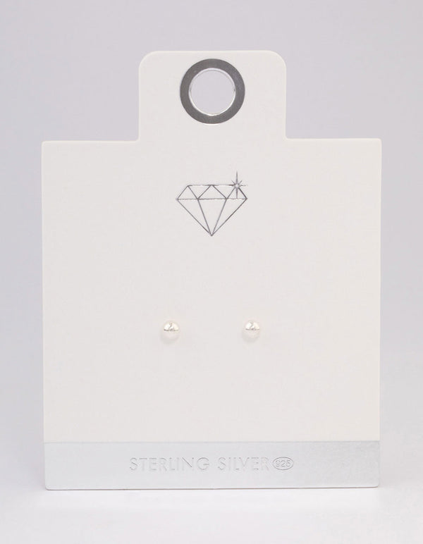 Sterling Silver Ball Stud Earrings 4mm