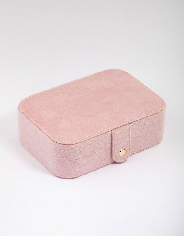 Blush Fabric Rectangular Jewellery Case