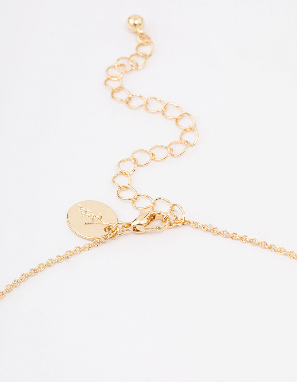 Gold Plated Diamante Cross Fine Pendant Necklace