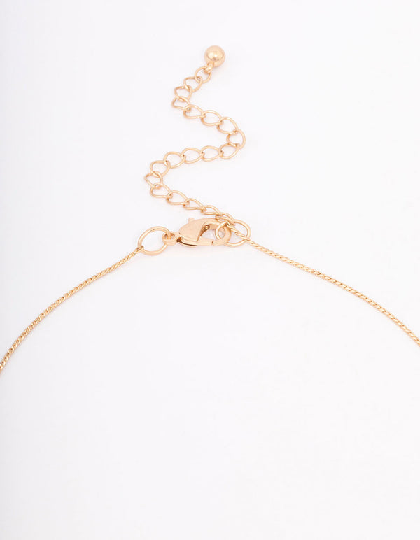 Gold Long Dragonfly Necklace