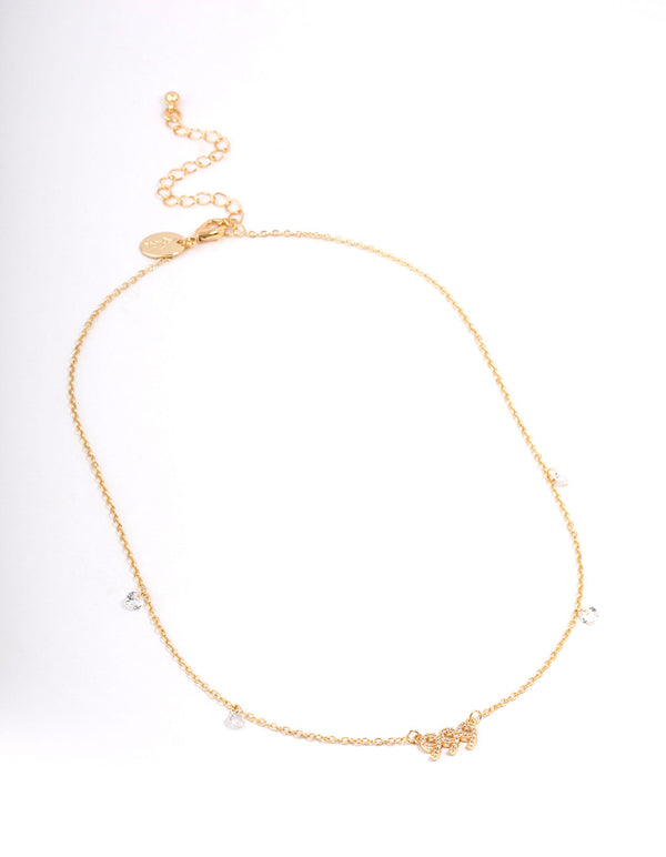 Gold Plated 999 Angel Number Cubic Zirconia Pendant Necklace