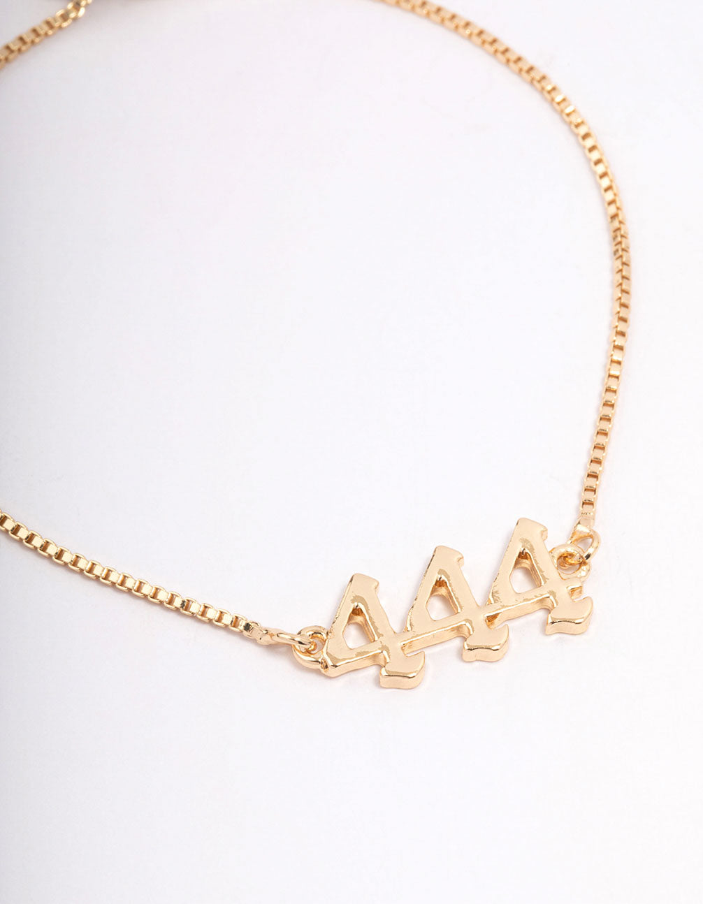 Gold Plated 444 Angel Number Bracelet