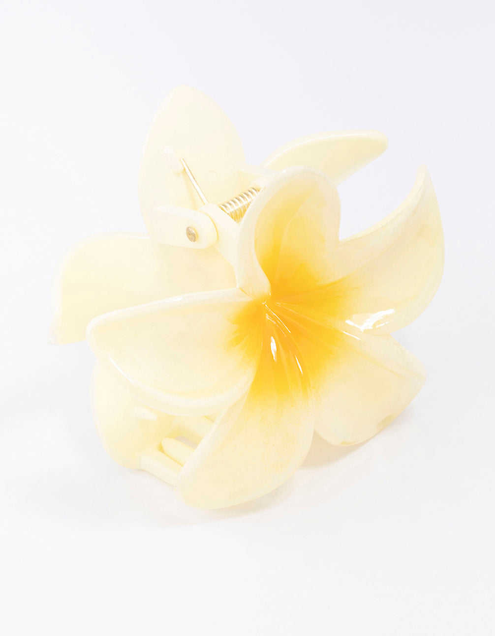 Yellow Ombre Hibiscus Hair Claw Clip