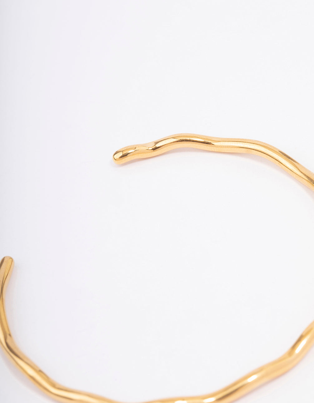 Waterproof Gold Plated Stainless Steel Mini Wave Wrist Cuff