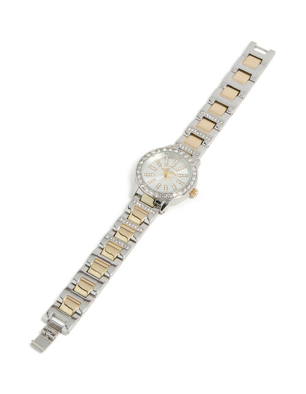 Gold Rectangle Face Classic Watch