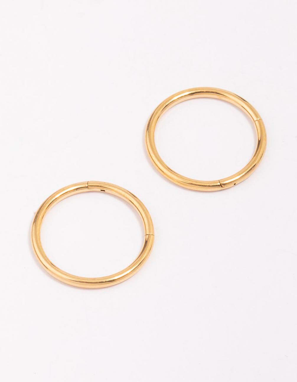 Gold Plated Surgical Steel Sleeper Earrings 12mm