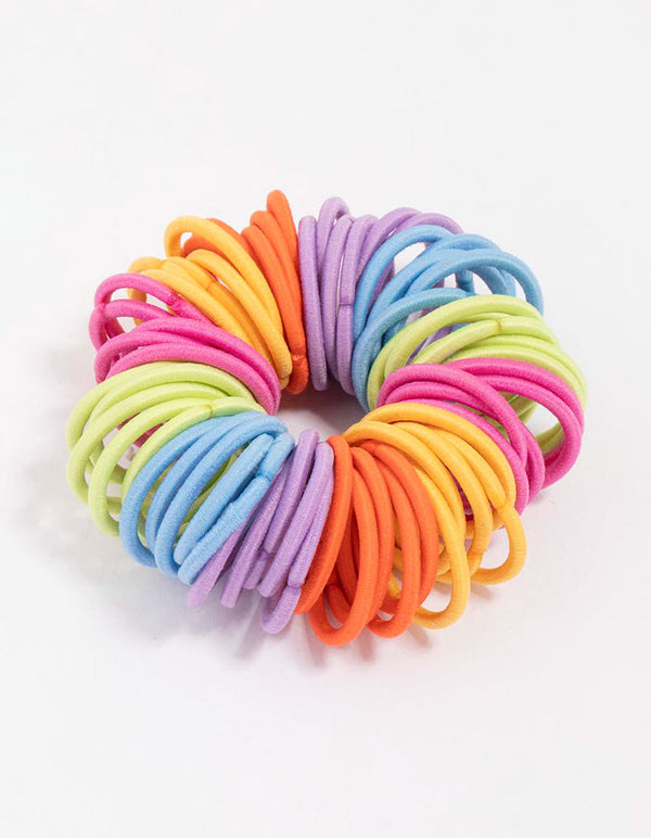 Kids Rainbow Doughnut Hair Elastic Pack