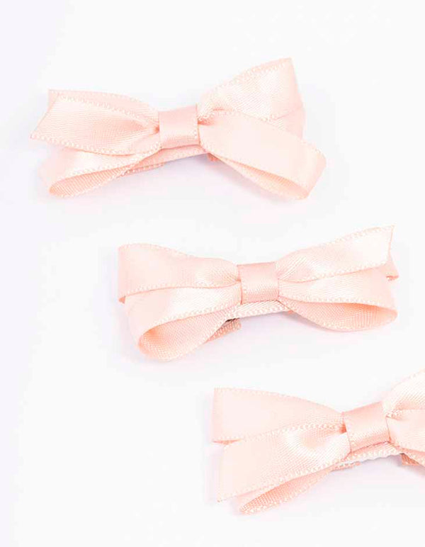 Pink Mini Hair Bows 5-Pack