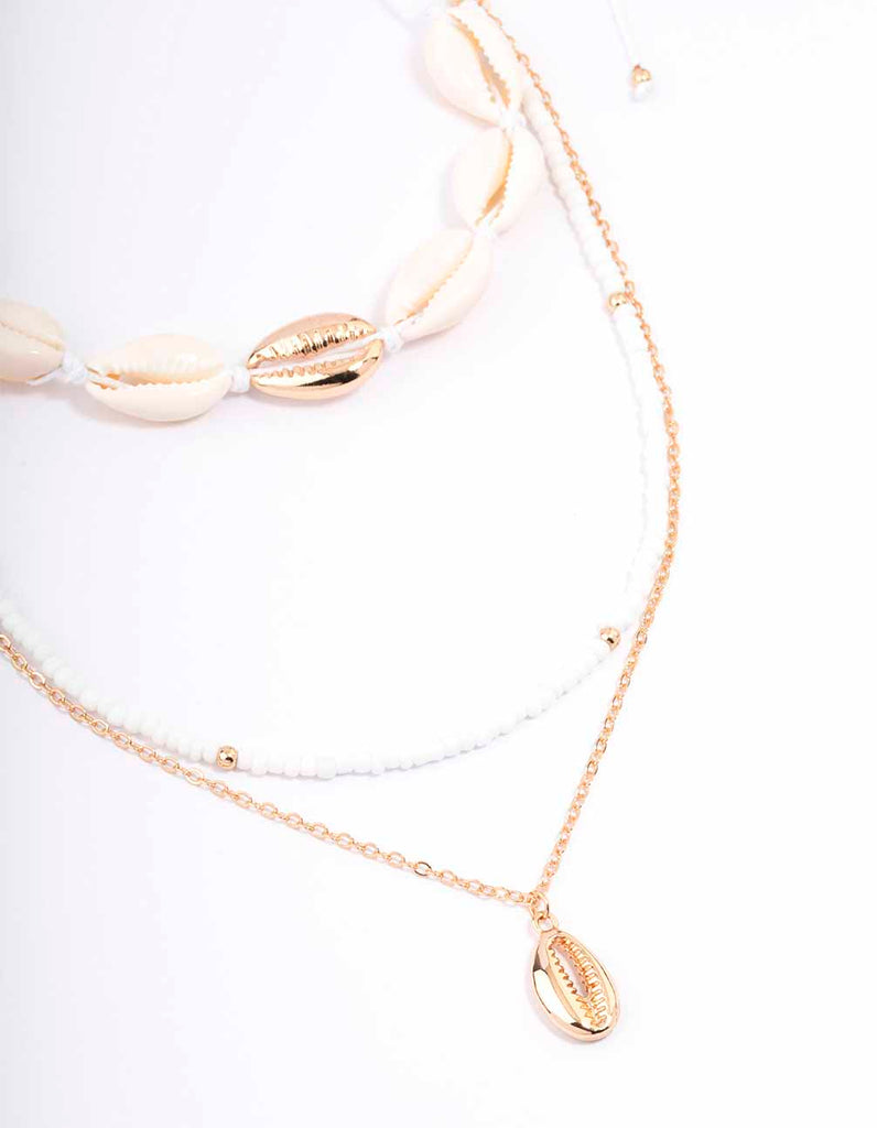 Gangel Bohemian Beaded Choker Necklace - Gold Layered Heart Chain, Hawaiian Summer Jewelry Gift For Women - View #12