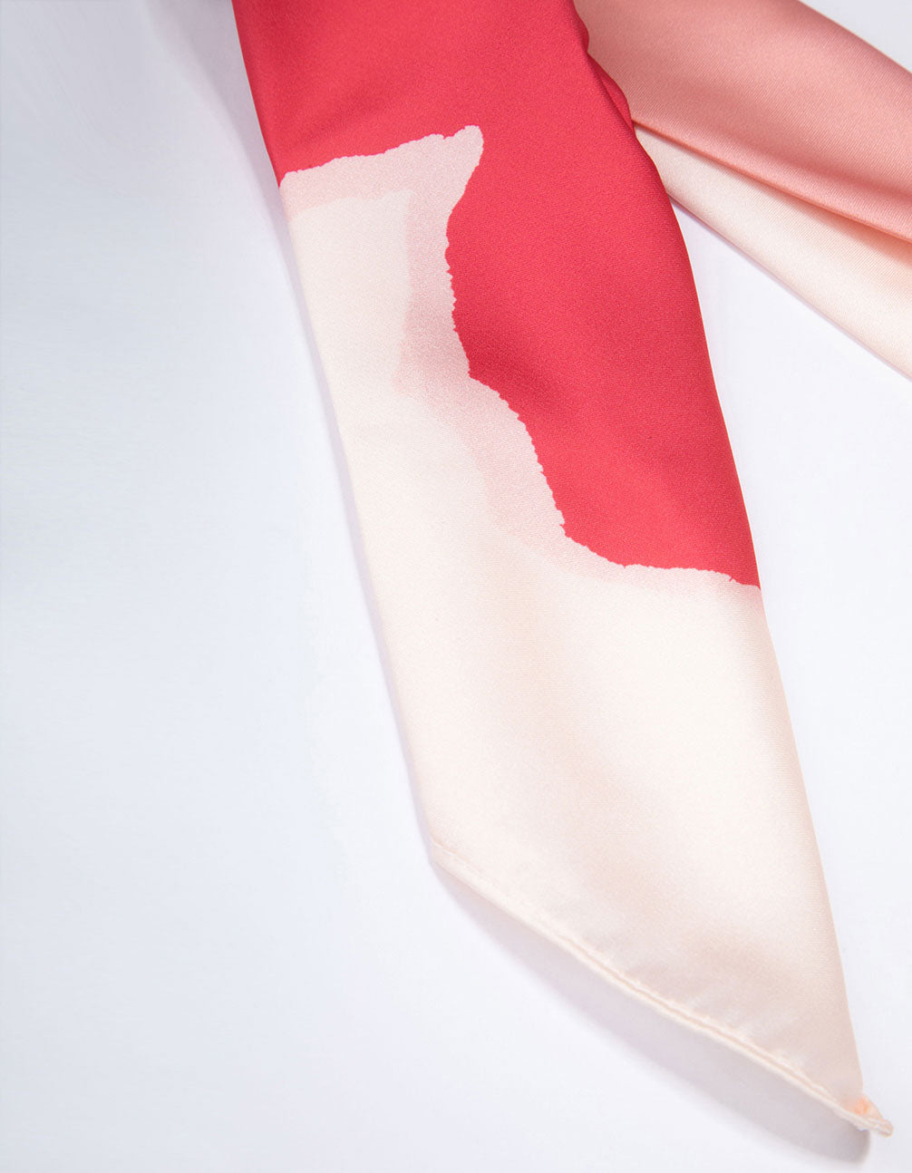 Pink & White Fabric Splatter Scarf